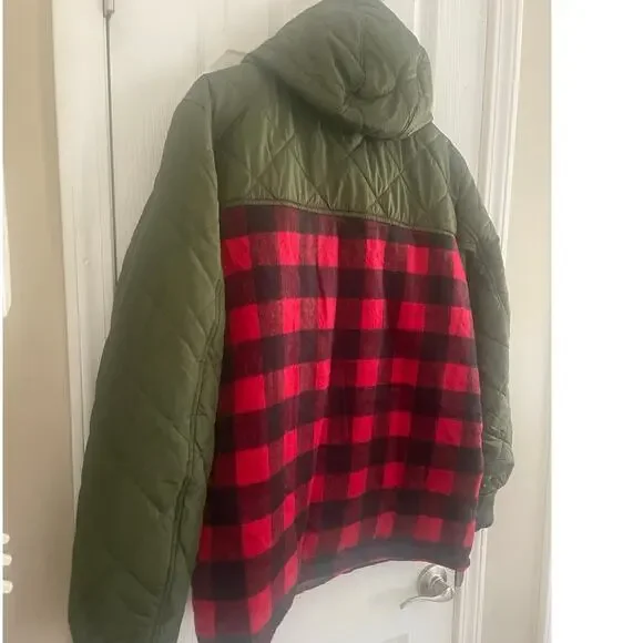 American Stitch (Red Black Green) Flannel Mens Jacket, A67
